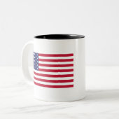 Tasse 2 Couleurs Drapeau des États-Unis d'Amérique (Devant gauche)