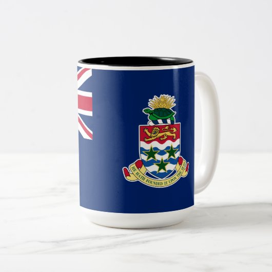 Tasse 2 Couleurs Drapeau des îles Caïmans (Devant droit)