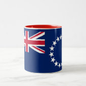 Tasse 2 Couleurs Drapeau des îles Cook (Centre)