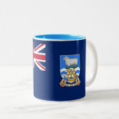 Tasse 2 Couleurs Drapeau des îles Falkland (Devant droit)