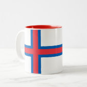 Tasse 2 Couleurs Drapeau des îles Féroé (Devant gauche)