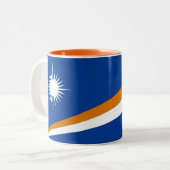 Tasse 2 Couleurs Drapeau des Îles Marshall (Devant gauche)
