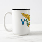 Tasse 2 Couleurs Drapeau des îles Vierges américaines (Gauche)