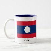 Tasse 2 Couleurs Drapeau des Laotiens (Gauche)