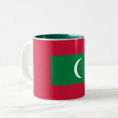 Tasse 2 Couleurs Drapeau des Maldives (Devant gauche)