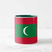 Tasse 2 Couleurs Drapeau des Maldives (Centre)