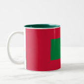 Tasse 2 Couleurs Drapeau des Maldives (Gauche)