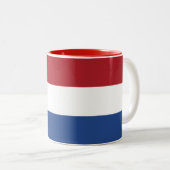 Tasse 2 Couleurs Drapeau des Pays-Bas (Devant droit)