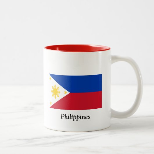 Tasse 2 Couleurs Drapeau des Philippines (Droit)