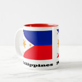 Tasse 2 Couleurs Drapeau des Philippines, archipel, (Devant gauche)