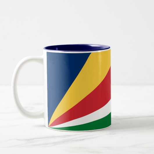Tasse 2 Couleurs Drapeau des Seychelles (Gauche)