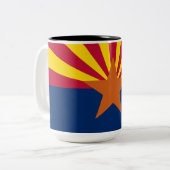 Tasse 2 Couleurs Drapeau d'État de l'Arizona (Devant gauche)