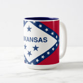 Tasse 2 Couleurs Drapeau d'État de l'Arkansas (Devant droit)