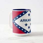 Tasse 2 Couleurs Drapeau d'État de l'Arkansas (Devant gauche)