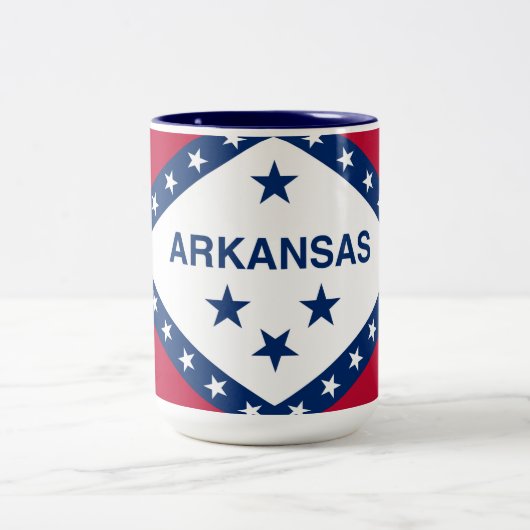 Tasse 2 Couleurs Drapeau d'État de l'Arkansas (Centre)
