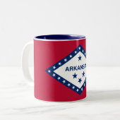 Tasse 2 Couleurs Drapeau d'État de l'Arkansas (Devant gauche)