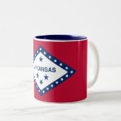 Tasse 2 Couleurs Drapeau d'État de l'Arkansas (Devant droit)