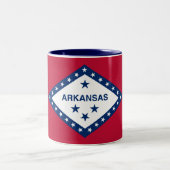 Tasse 2 Couleurs Drapeau d'État de l'Arkansas (Centre)
