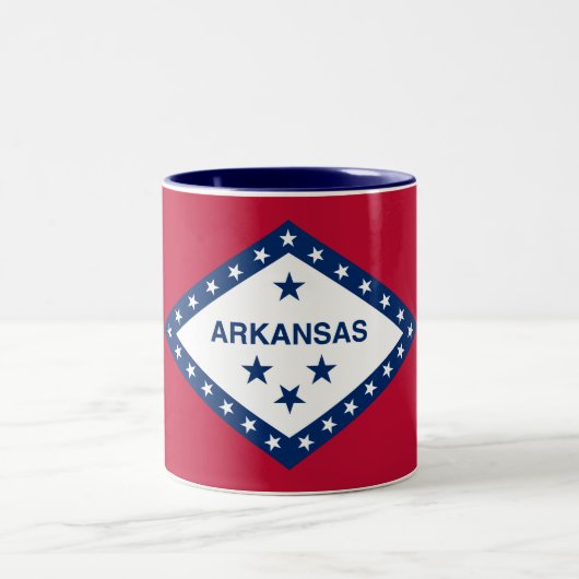 Tasse 2 Couleurs Drapeau d'État de l'Arkansas (Centre)