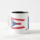 Tasse 2 Couleurs Drapeau d'état de l'Ohio (Devant gauche)
