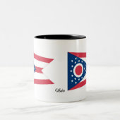 Tasse 2 Couleurs Drapeau d'état de l'Ohio (Centre)