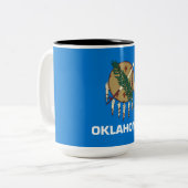 Tasse 2 Couleurs Drapeau d'État de l'Oklahoma (Devant gauche)