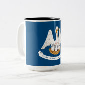 Tasse 2 Couleurs Drapeau d'État de Louisiane (Devant gauche)