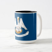 Tasse 2 Couleurs Drapeau d'État de Louisiane (Devant droit)