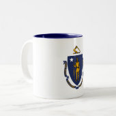 Tasse 2 Couleurs Drapeau d'État du Massachusetts (Devant gauche)