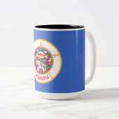 Tasse 2 Couleurs Drapeau d'État du Minnesota (Devant droit)