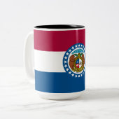 Tasse 2 Couleurs Drapeau d'État du Missouri (Devant gauche)