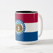 Tasse 2 Couleurs Drapeau d'État du Missouri (Devant droit)