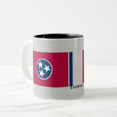 Tasse 2 Couleurs Drapeau d'état du Tennessee (Devant gauche)