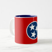 Tasse 2 Couleurs Drapeau d'état du Tennessee (Devant gauche)