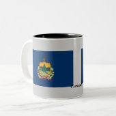 Tasse 2 Couleurs Drapeau d'état du Vermont (Devant gauche)
