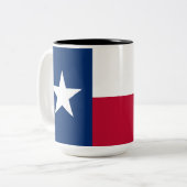 Tasse 2 Couleurs Drapeau d'État texan (Texas) (Devant gauche)