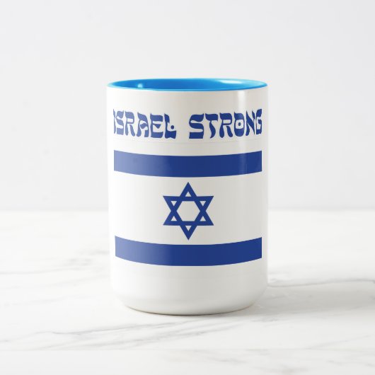 Tasse 2 Couleurs Drapeau d'Israël (Centre)