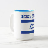 Tasse 2 Couleurs Drapeau d'Israël (Devant gauche)
