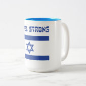 Tasse 2 Couleurs Drapeau d'Israël (Devant droit)