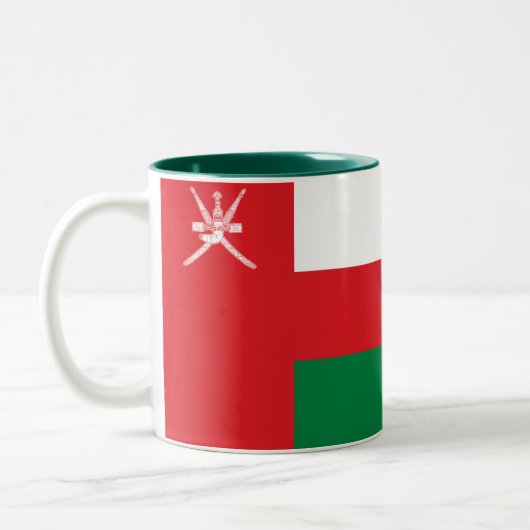 Tasse 2 Couleurs Drapeau d'Oman (Gauche)