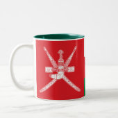 Tasse 2 Couleurs Drapeau d'Oman (Gauche)