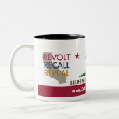 Tasse 2 Couleurs Drapeau Drinkware de la révolte des contribuables (Gauche)