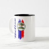 Tasse 2 Couleurs Drapeau du Belize (Devant gauche)