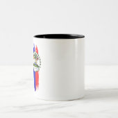 Tasse 2 Couleurs Drapeau du Belize (Centre)