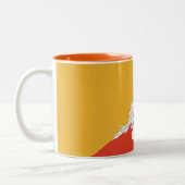 Tasse 2 Couleurs Drapeau du Bhoutan patriotique (Gauche)