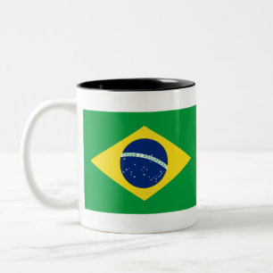 Tasse 2 Couleurs Drapeau du Brésil