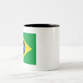 Tasse 2 Couleurs Drapeau du Brésil (Centre)