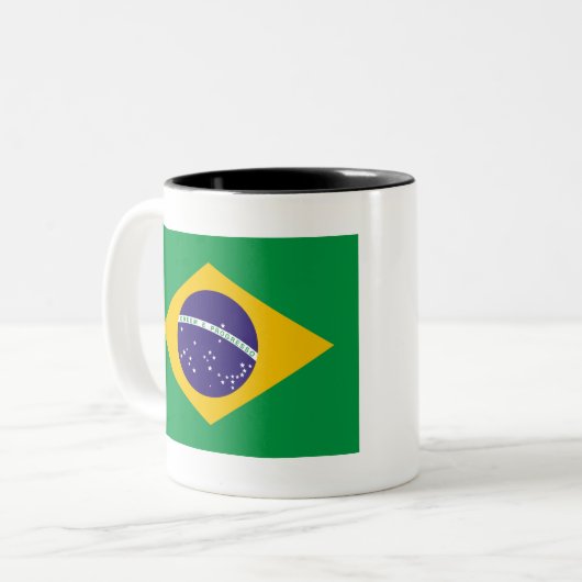 Tasse 2 Couleurs Drapeau du Brésil (Devant gauche)