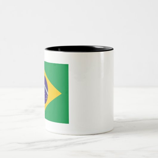 Tasse 2 Couleurs Drapeau du Brésil (Centre)