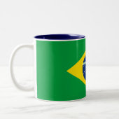 Tasse 2 Couleurs Drapeau du Brésil patriotique (Gauche)